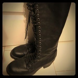 Madden Girl Knee High Combat Boots